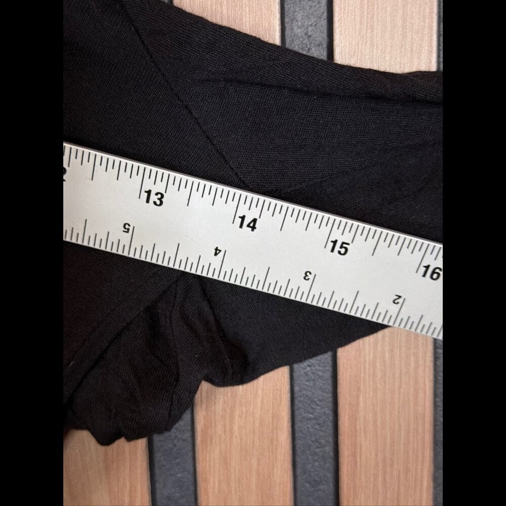 Young Fabulous & Broke Dress XS Women Black Maxi Ruched One Sleeve Cold Shoulder - Picture 3 of 7